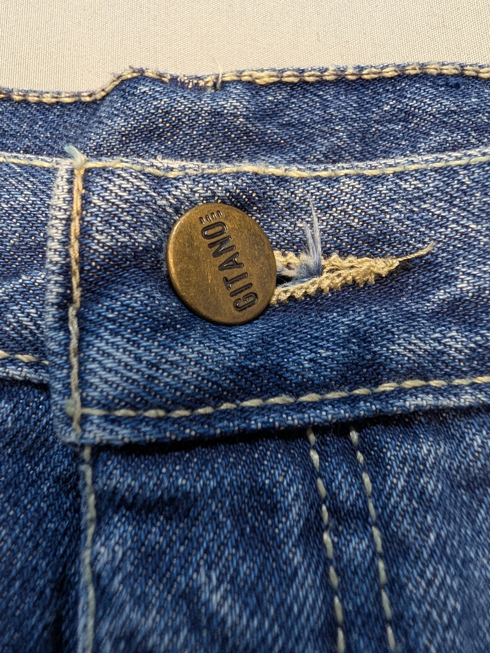 Vintage Gitano Denim Jean Dark Wash Skirt Size 18 Runs Small See Measurements